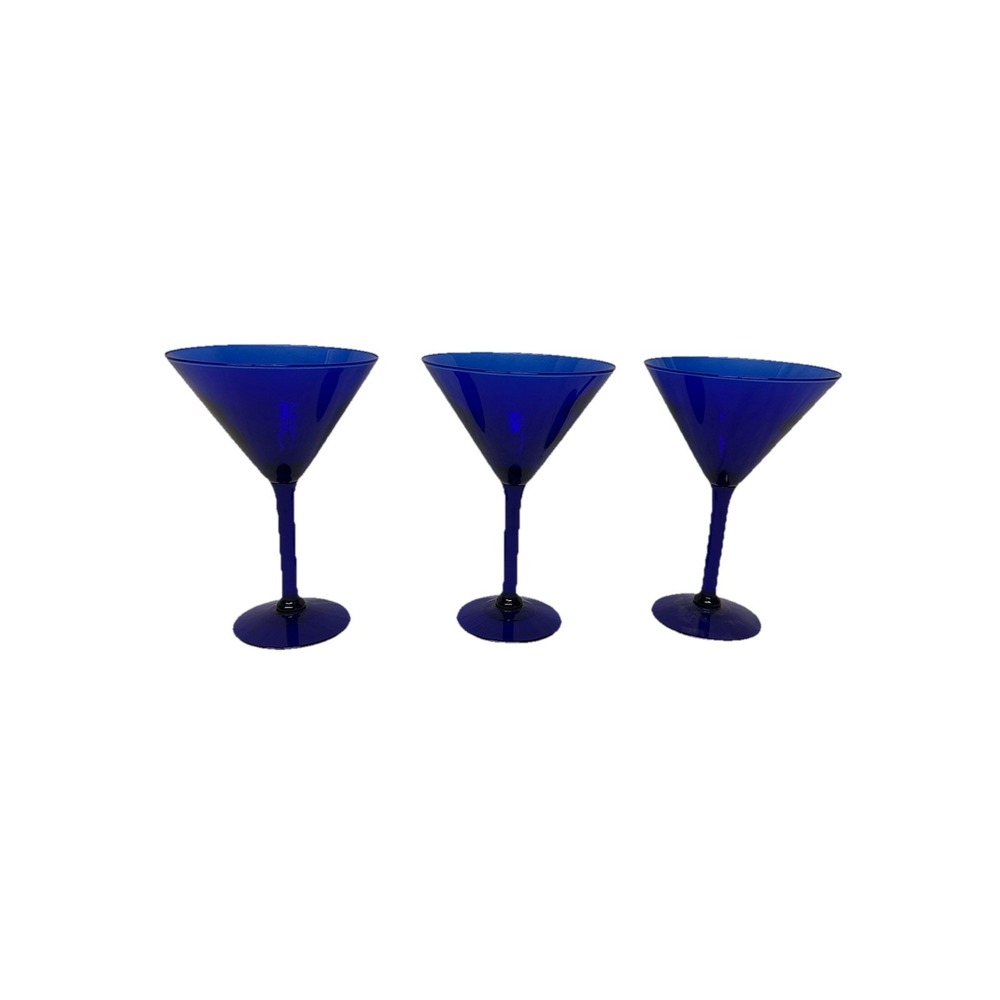 Cobalt Blue Martini Glasses 7" Set Of 3 Cocktail Pier 1?